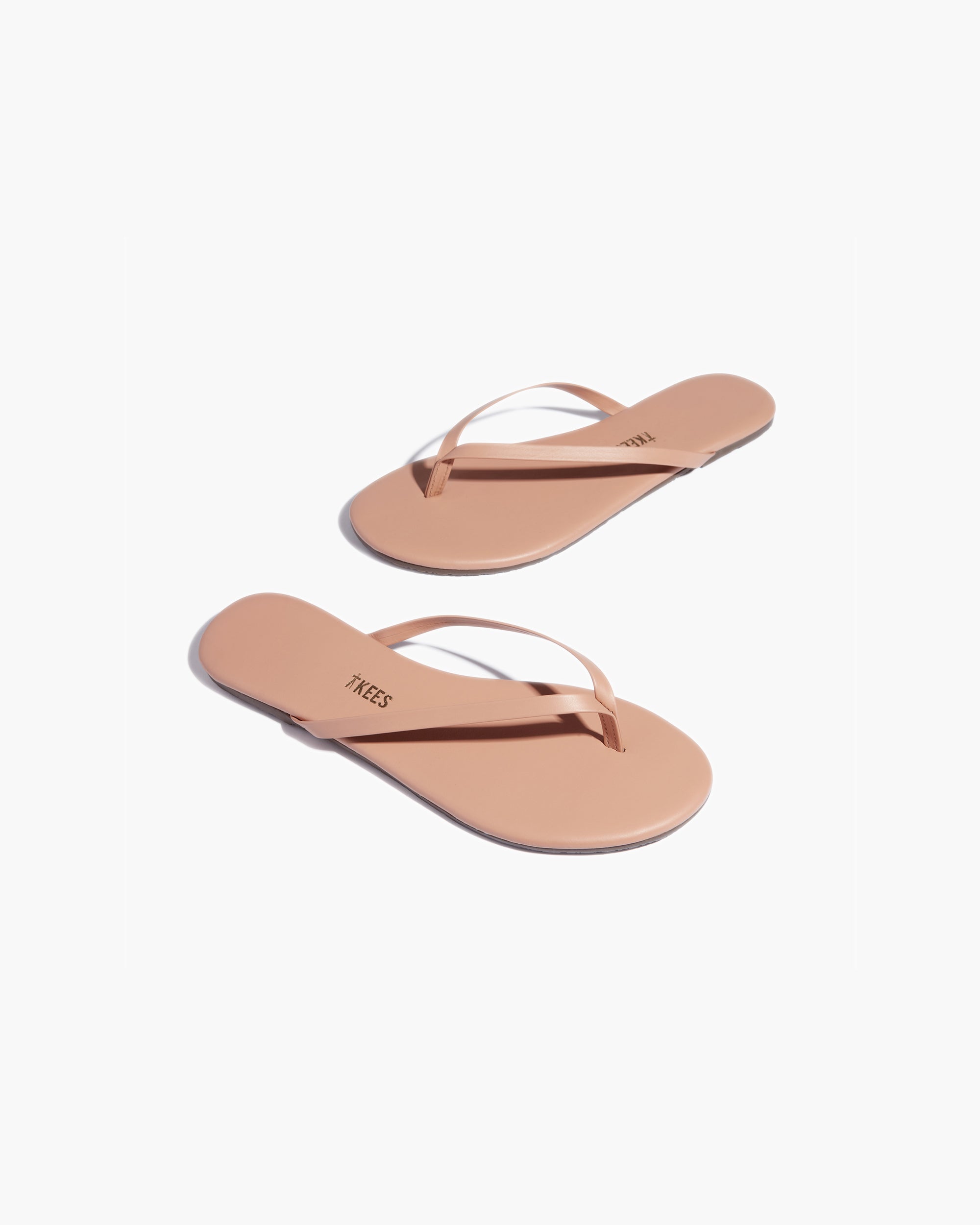 Beige Women's TKEES Lily Nudes Flip Flops | 9401325-JQ