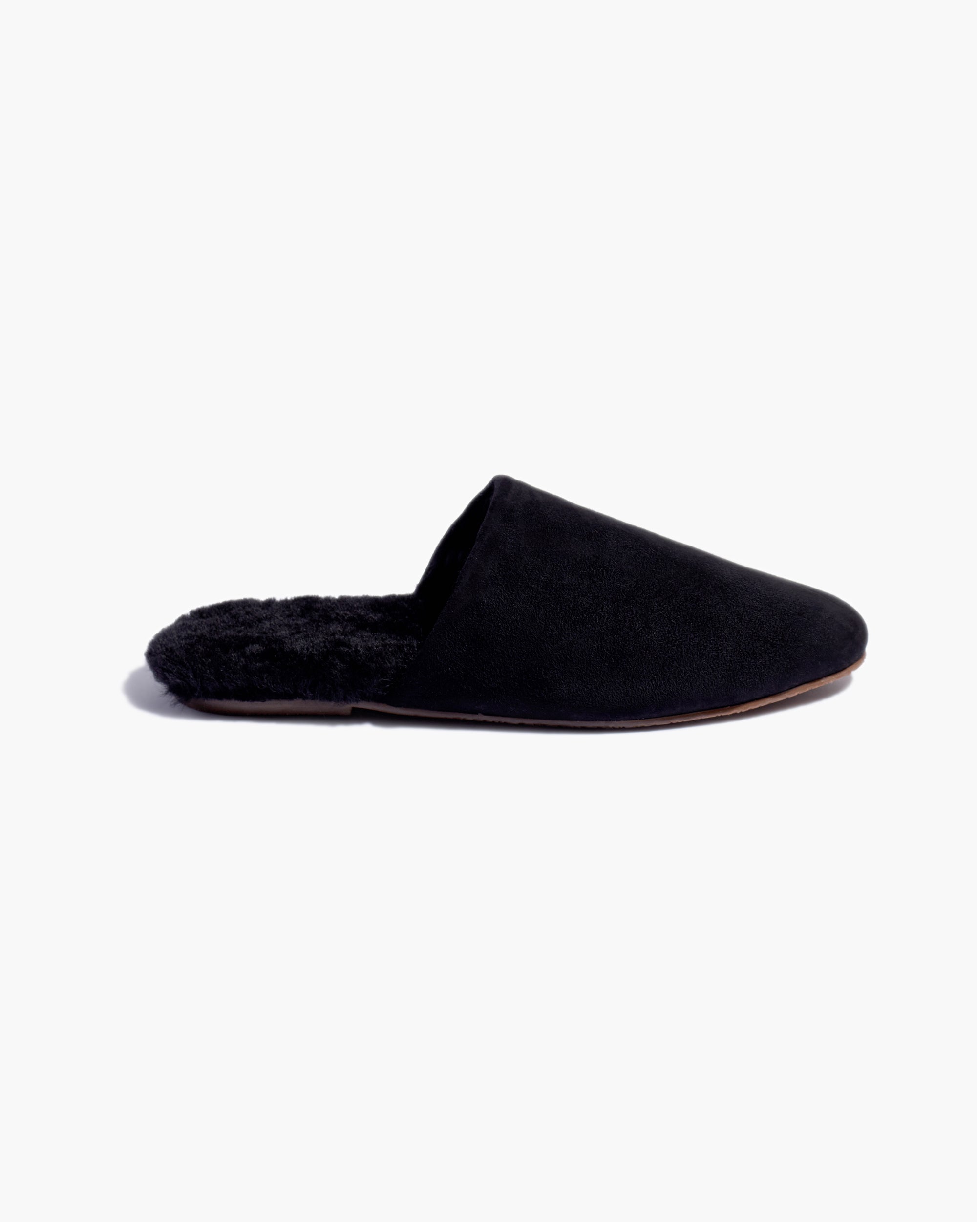 Black Women's TKEES Ines Shearling Slides | 3160547-FA