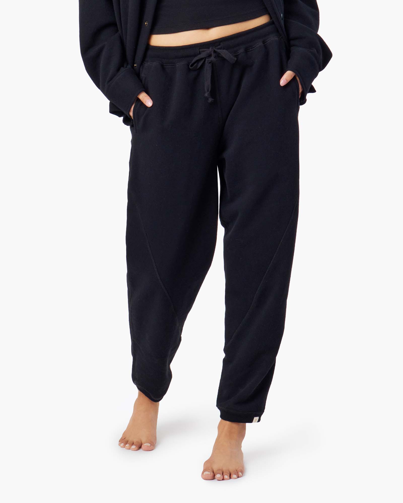 Black Women's TKEES Panelled Jogger | 0928615-EA