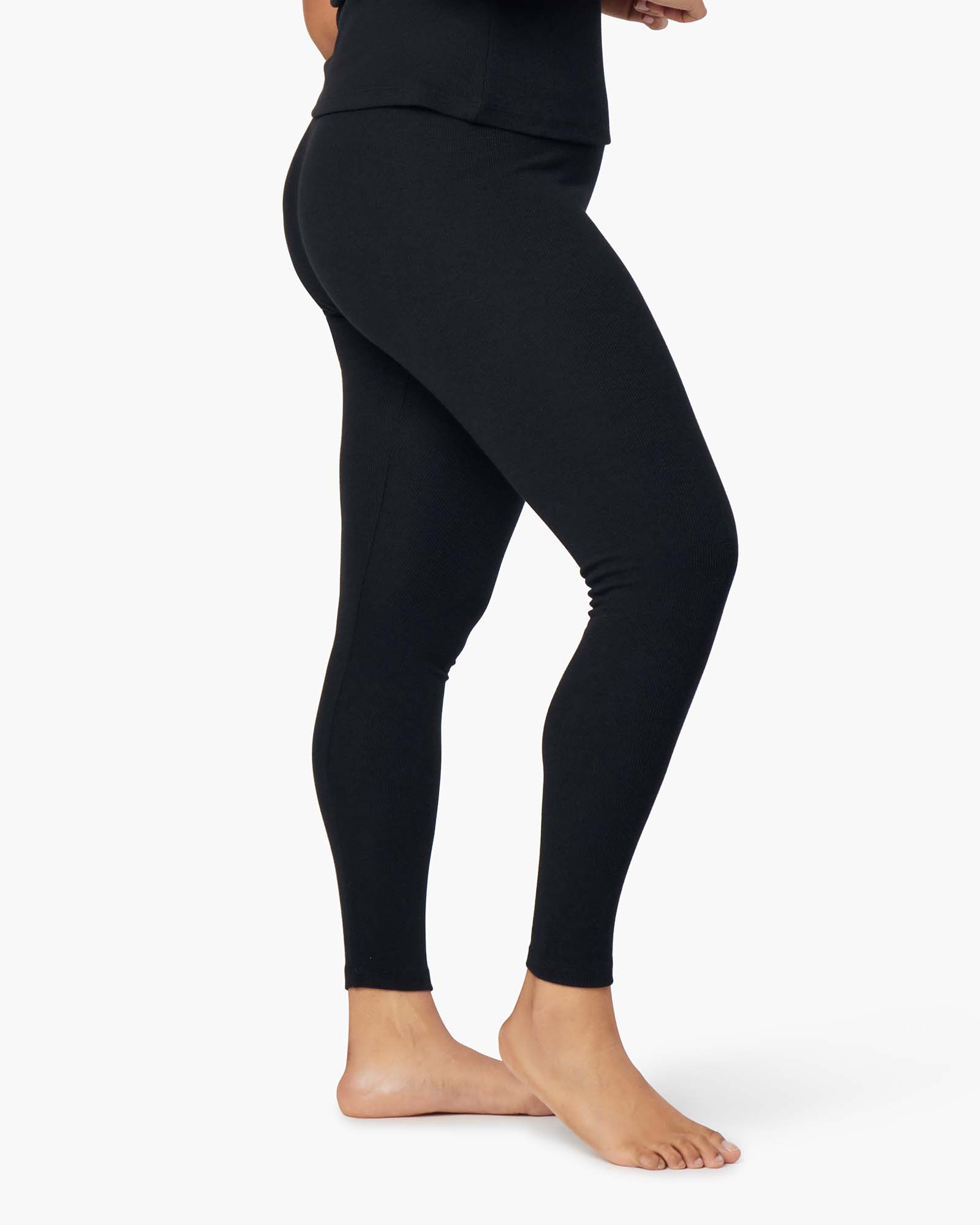 Black Women's TKEES Super Rib Leggings | 9546210-NZ