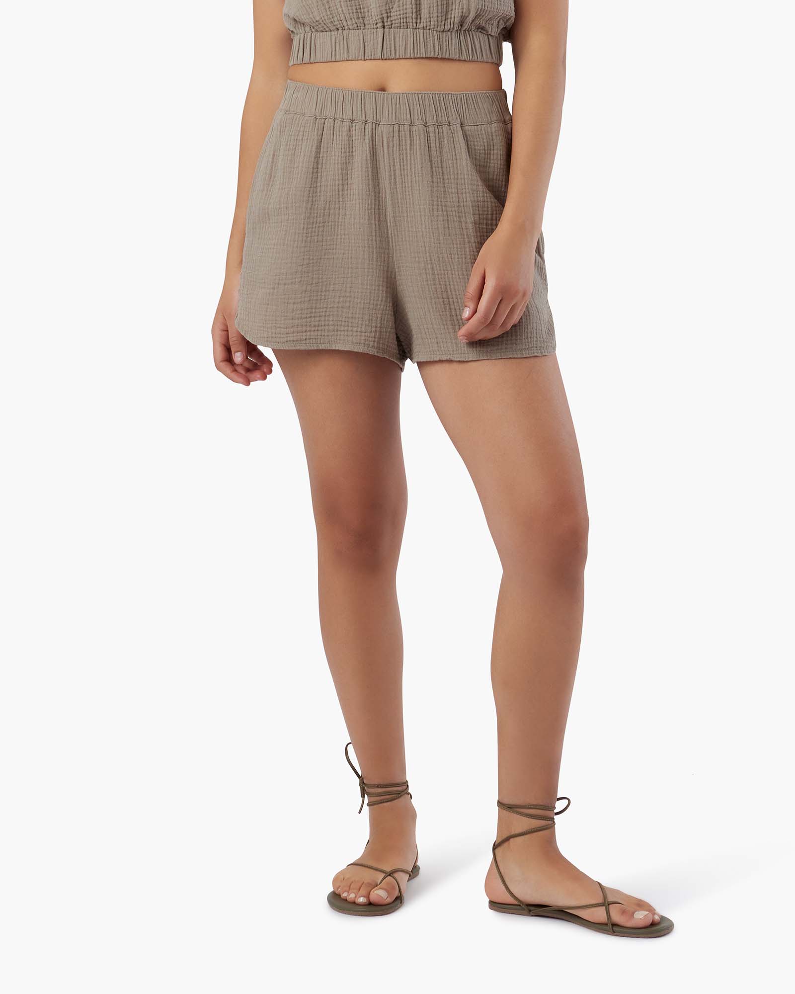 Brown Women's TKEES Gauze Shorts | 8109532-QT