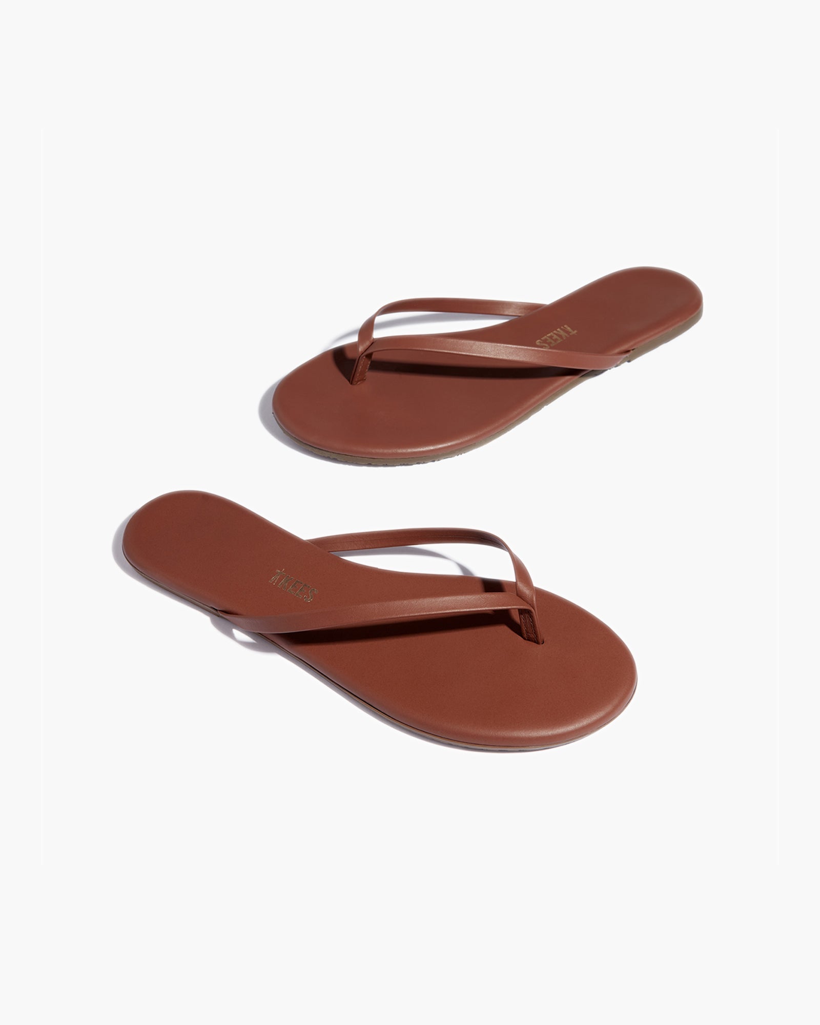 Brown Women's TKEES Lily Vegan Flip Flops | 6710539-MU