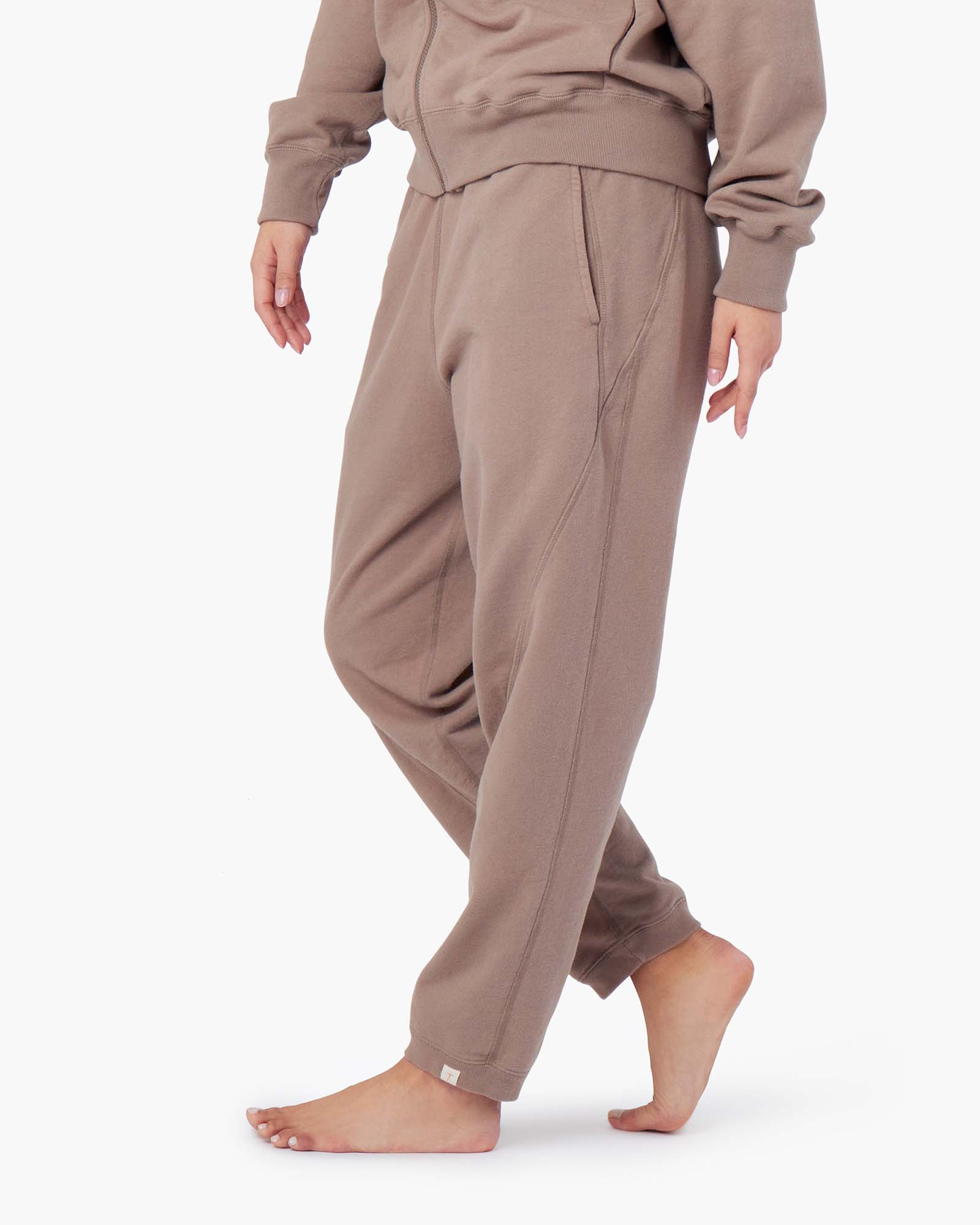 Brown Women's TKEES Panelled Jogger | 3948702-GY