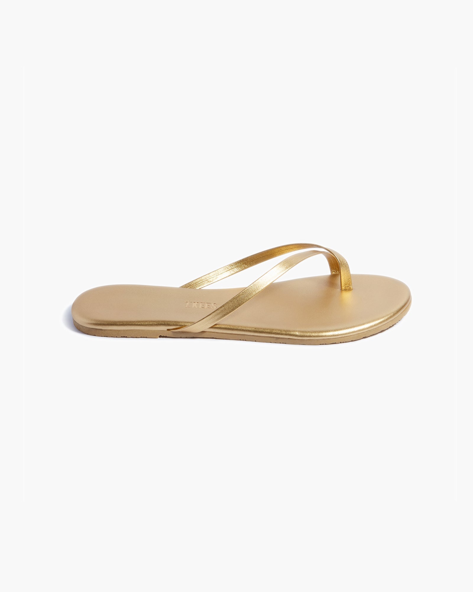 Gold Women's TKEES Riley Metallics Sandals | 3548207-VL