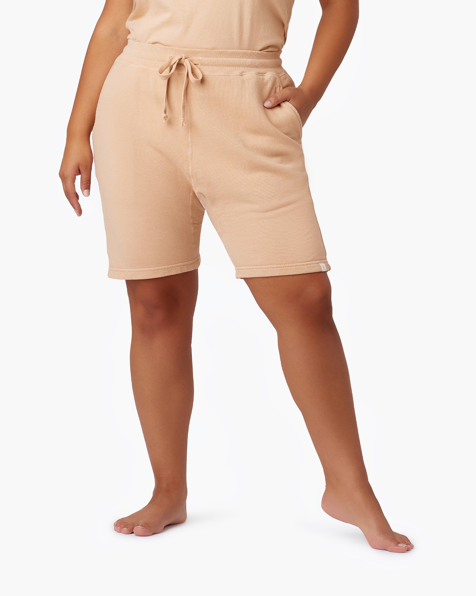 Khaki Women's TKEES Core Shorts | 4093781-QF