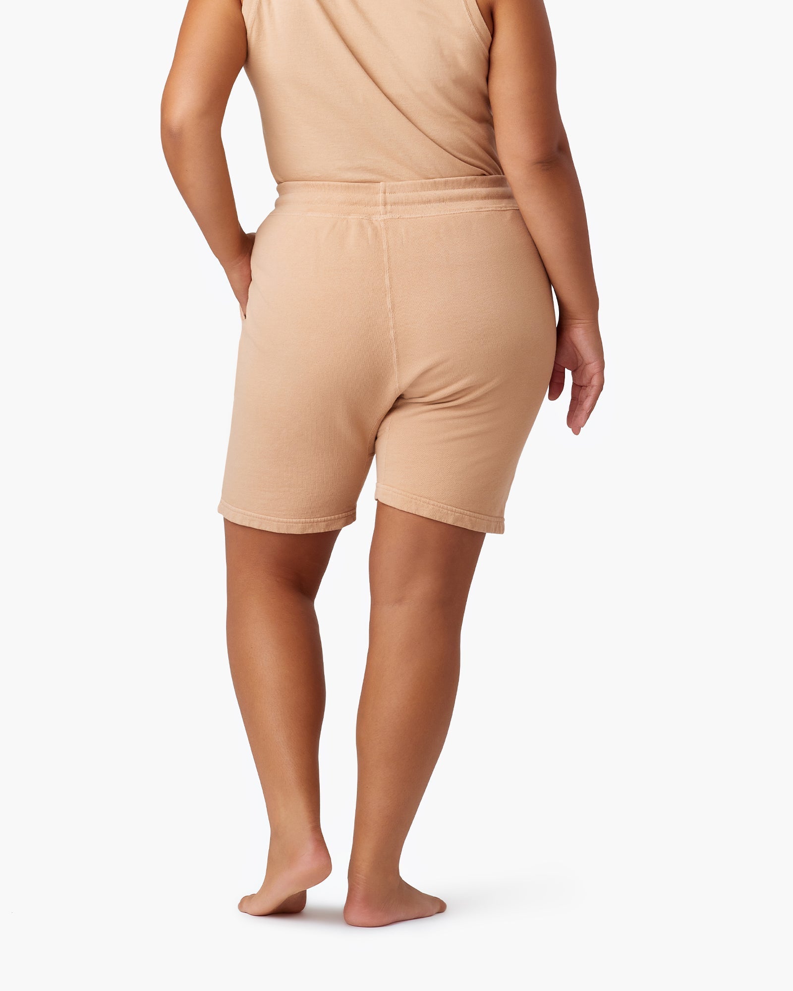 Khaki Women's TKEES Core Shorts | 4093781-QF