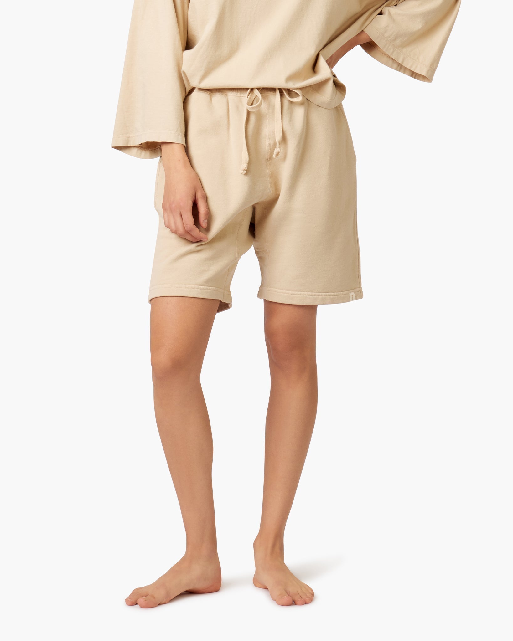 Khaki Women's TKEES Core Shorts | 6082975-BE