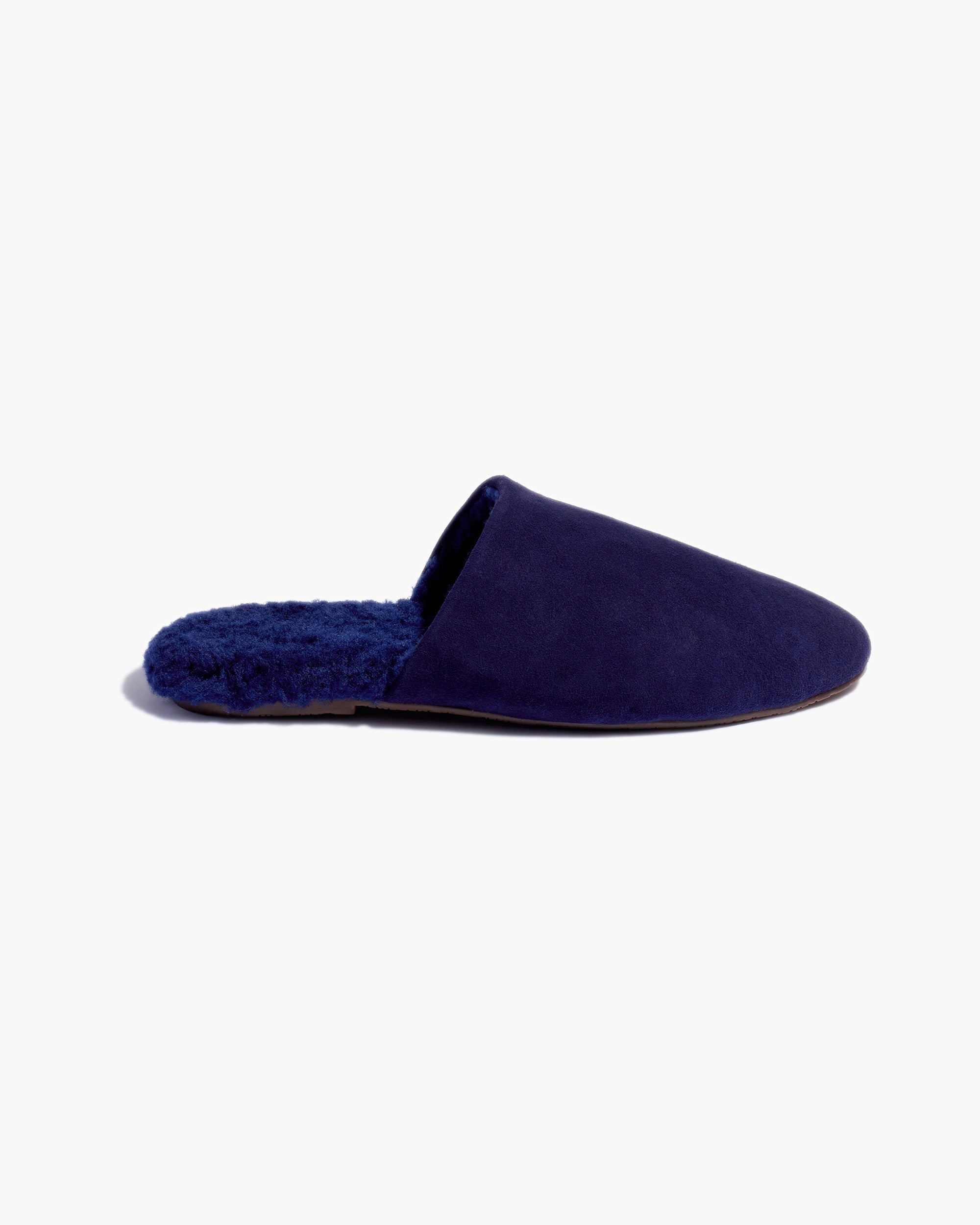 Navy Women's TKEES Ines Shearling Slides | 0769354-IW