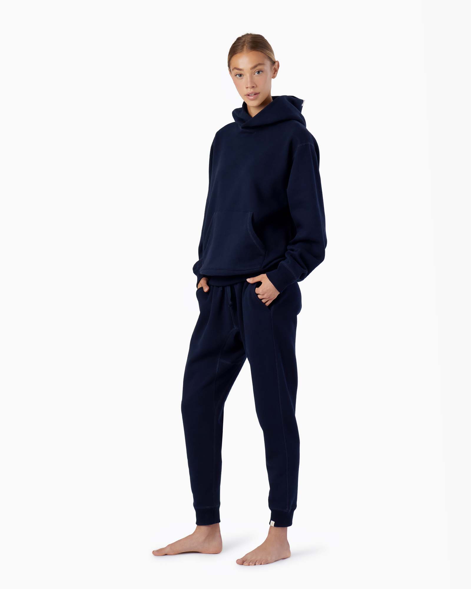 Navy Women's TKEES Warm Core Sport Jogger | 4810329-TQ