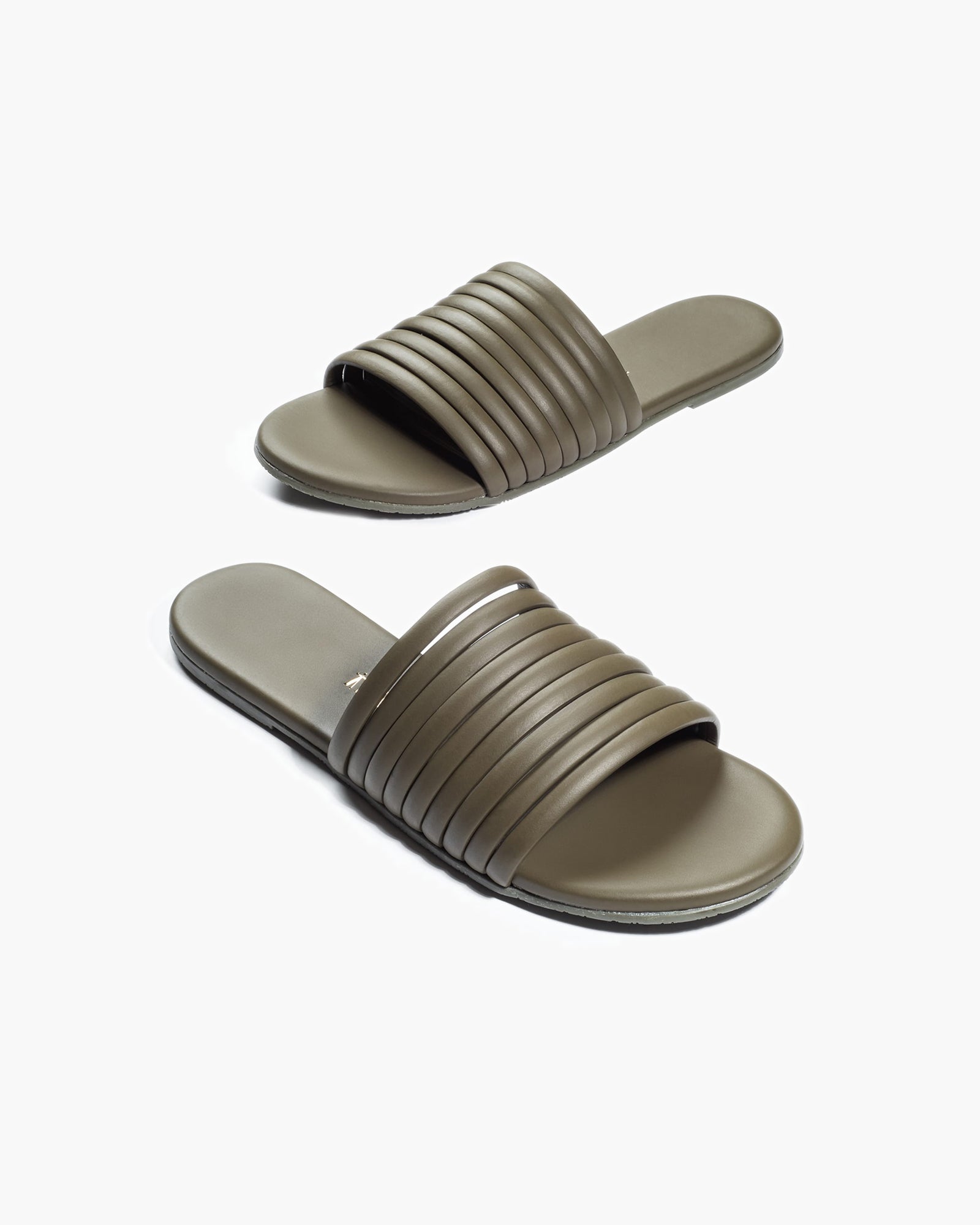 Olive Women's TKEES Caro Slides | 7403685-OR