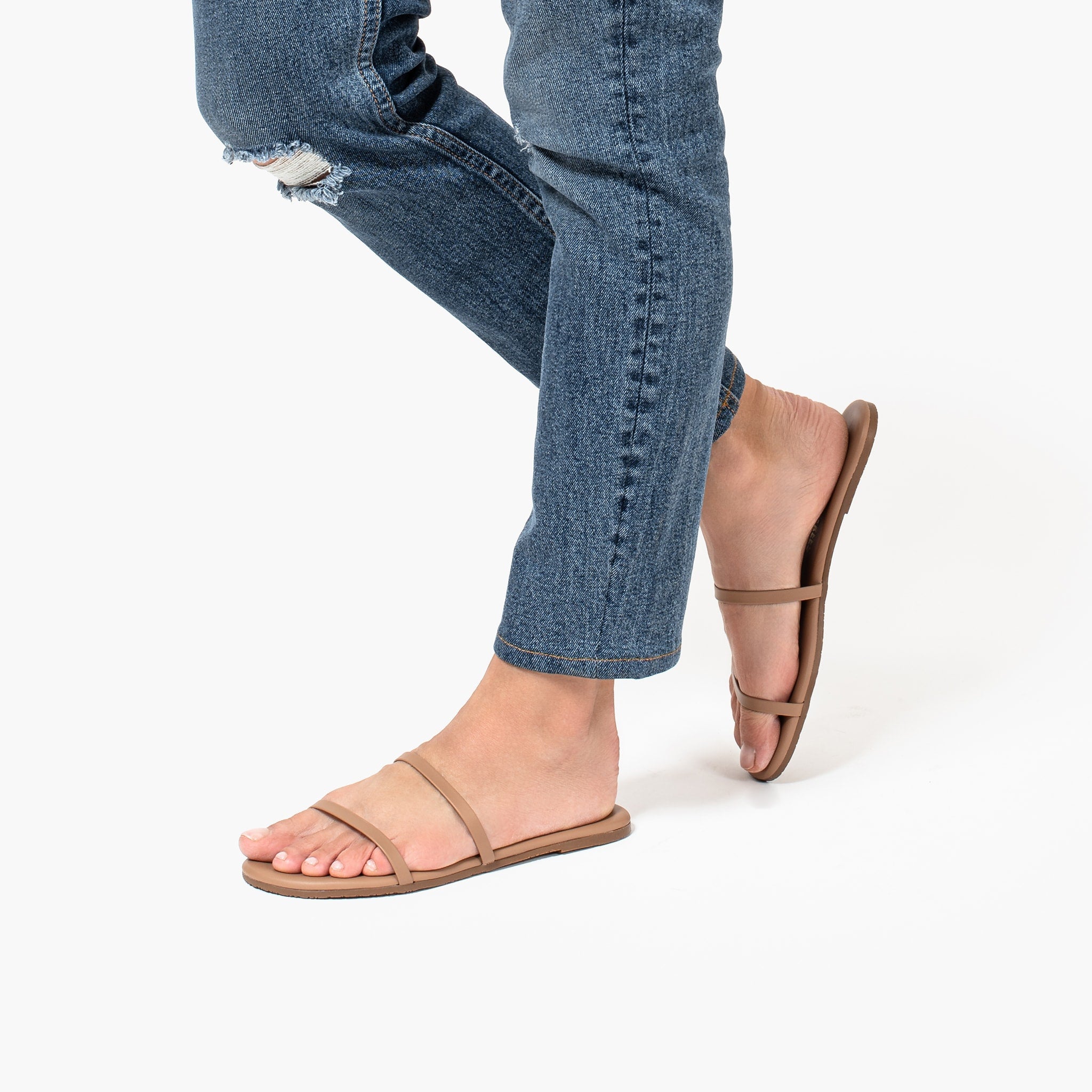 Rose Gold Women's TKEES Gemma Sandals | 5710394-IB