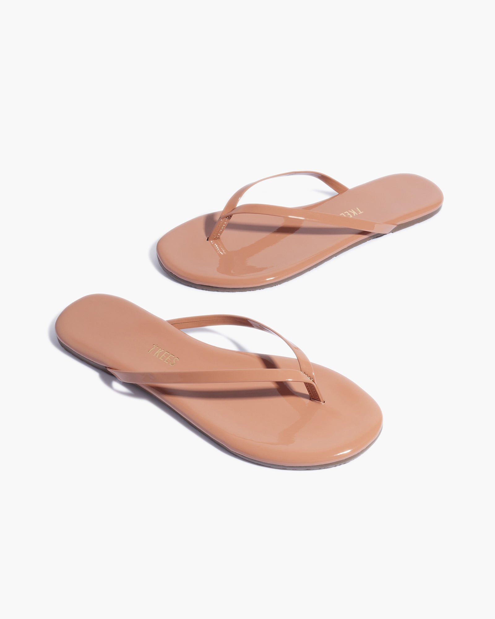 Rose Gold Women's TKEES Lily Glosses Flip Flops | 9618207-WV