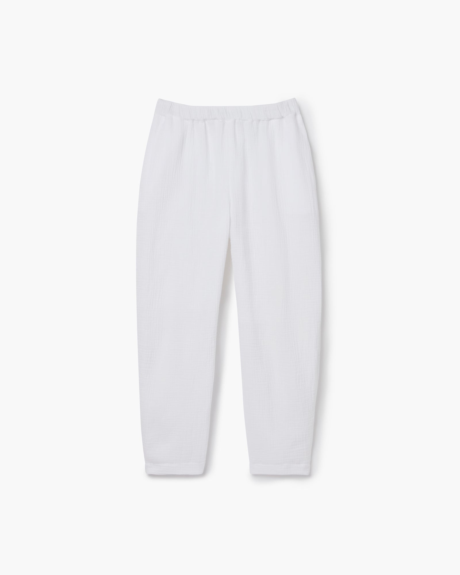 White Women\'s TKEES Gauze Pants | 6872935-FA