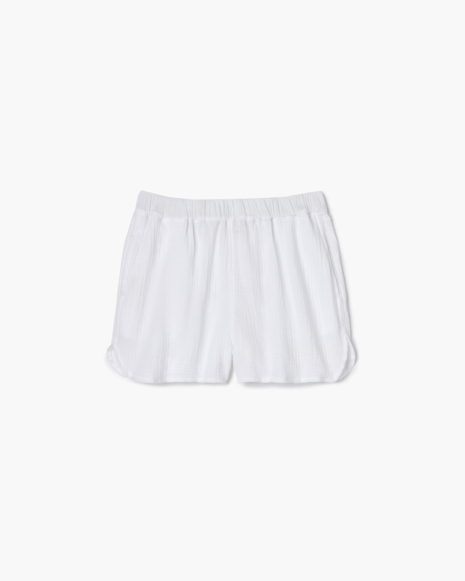 White Women\'s TKEES Gauze Shorts | 7946312-FK