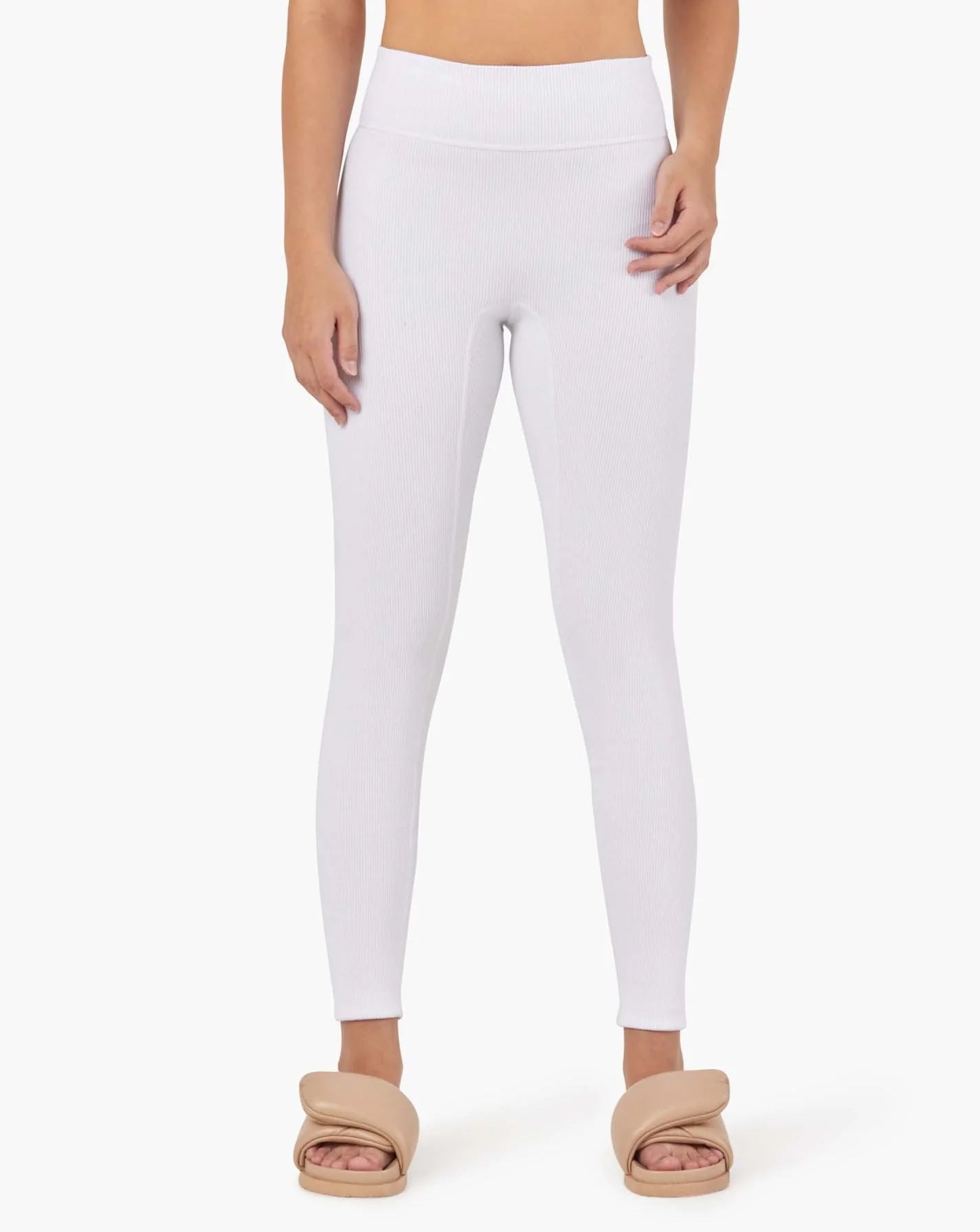 White Women's TKEES Rider Leggings | 4672810-GF