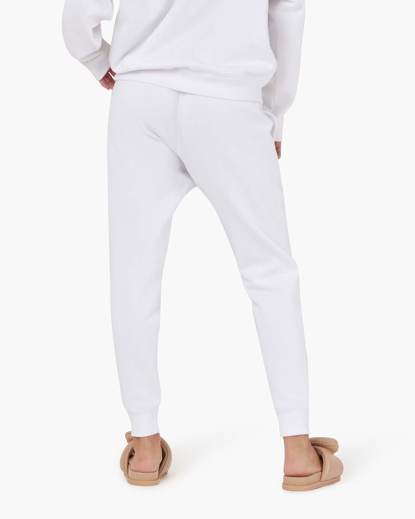 White Women's TKEES Warm Core Sport Jogger | 6908742-HE