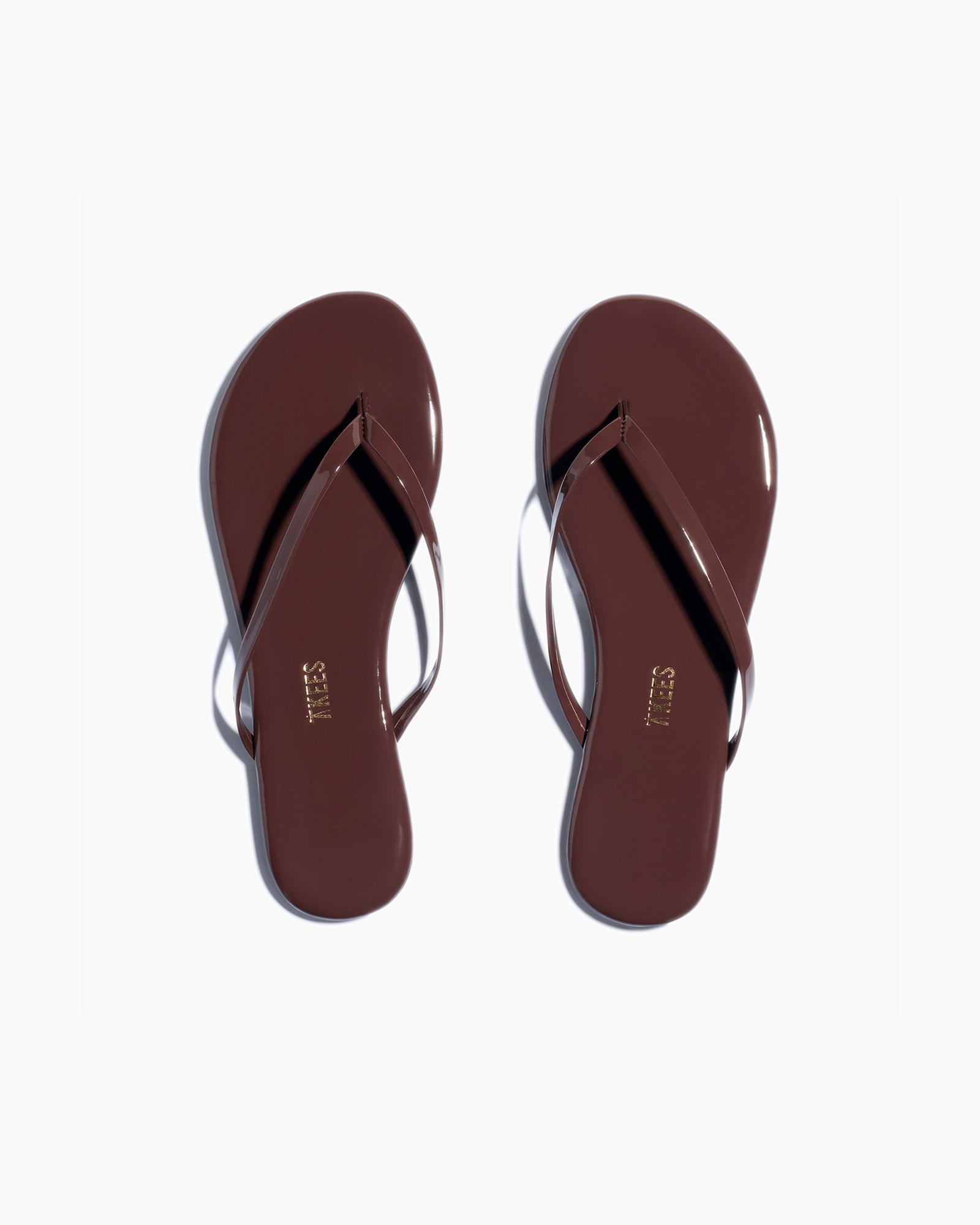 Brown Women's TKEES Lily Glosses Flip Flops | 6350924-FZ