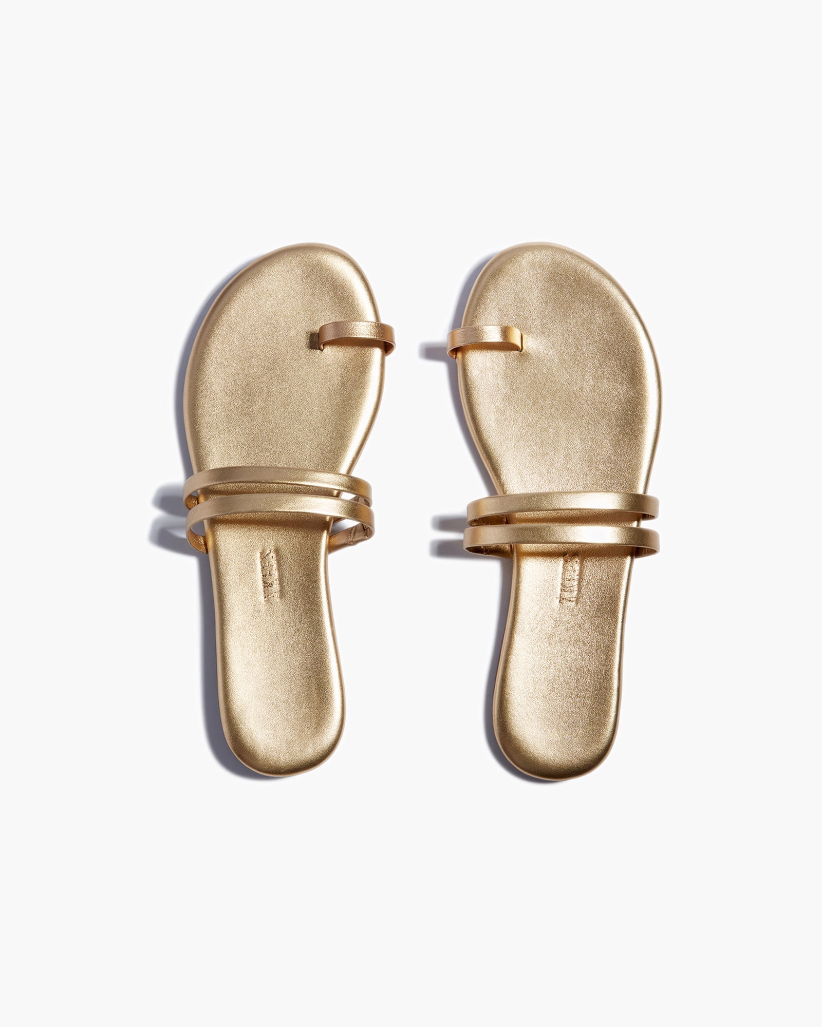 Gold Women's TKEES Leah Metallics Sandals | 2857316-SL