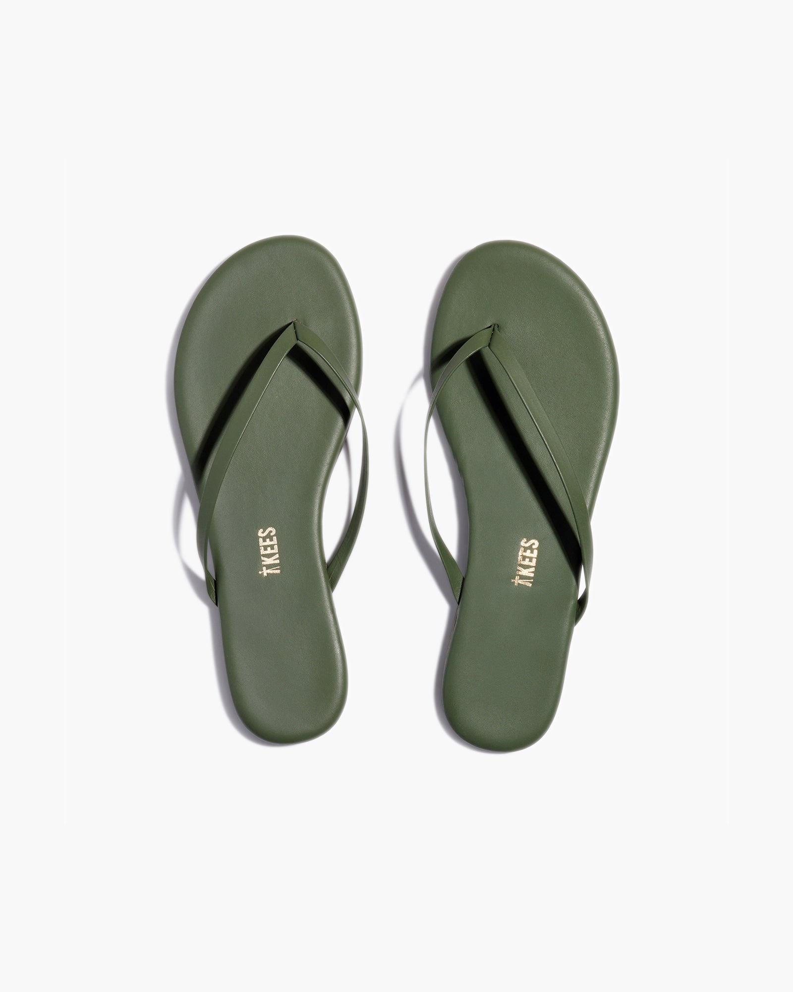 Green Women's TKEES Lily Pigments Flip Flops | 6815492-HG